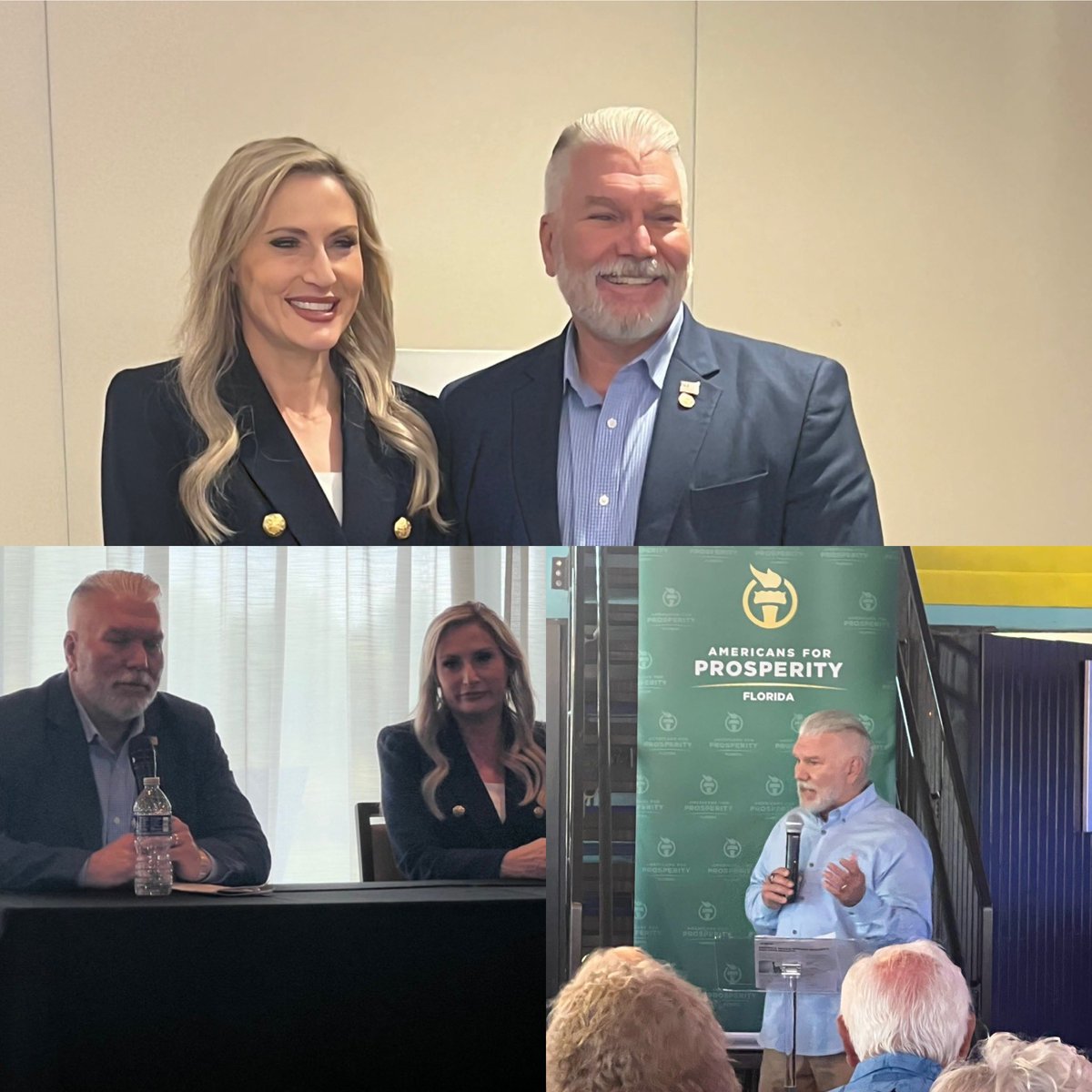 CClemOfficial's tweet photo. Just returned after speaking at six @AFPhq events in Wisconsin and Florida. Great turnouts and even better seeing Americans getting involved in saving our country! Thanks @AFPWI @AFPFlorida  Thanks to US Congresswoman @RepLaurelLee for joining us and making it a great weekend! https://t.co/tRGmFa0dU1