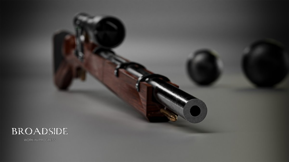 BroadsideDev's tweet image. Broadside will showcase 5 base weapons, each with its default skin. Our next challenge is implementing gun animations. As a small dev/art team juggling multiple tasks, we're working hard to keep the game on track. 
Galleon showcase is coming up soon.
Thanks for your patience!