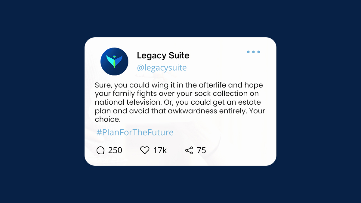 Choose Legacy Suite - Where Family Harmony Reigns! 🏰 Avoid the drama and awkwardness. Protect your legacy with an estate plan and ensure peace and unity for your loved ones.
.
#LegacySuite #assetsoverliabilities #estateplanning #generationalwealth #wealthbuilding #safety #crypto