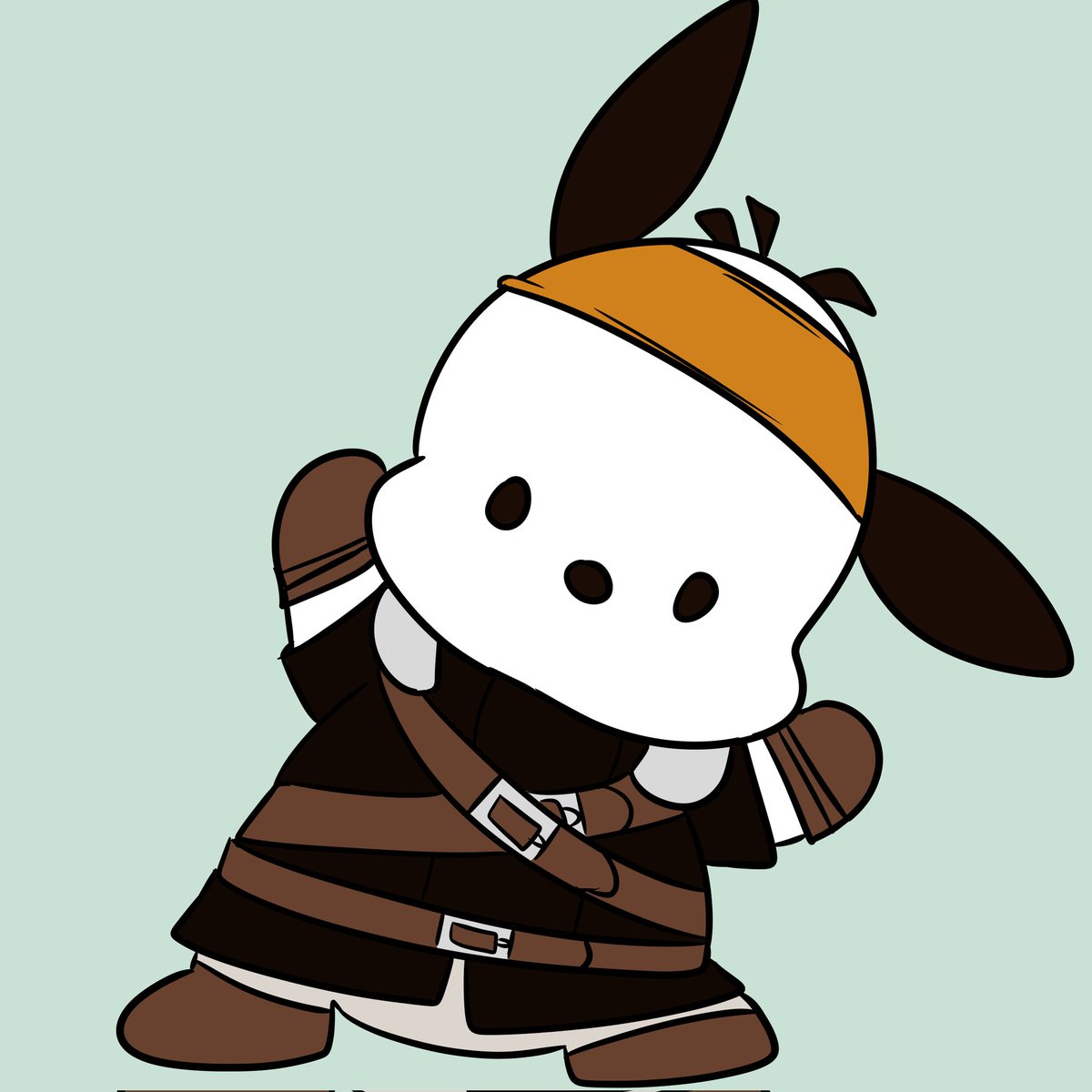 sawaanojutsu's tweet photo. The last of my #fakecollab with #sanrio and #zior is #pochacco as my #oc #ekthorr a character still to be introduced https://t.co/SBNRdCOtlh