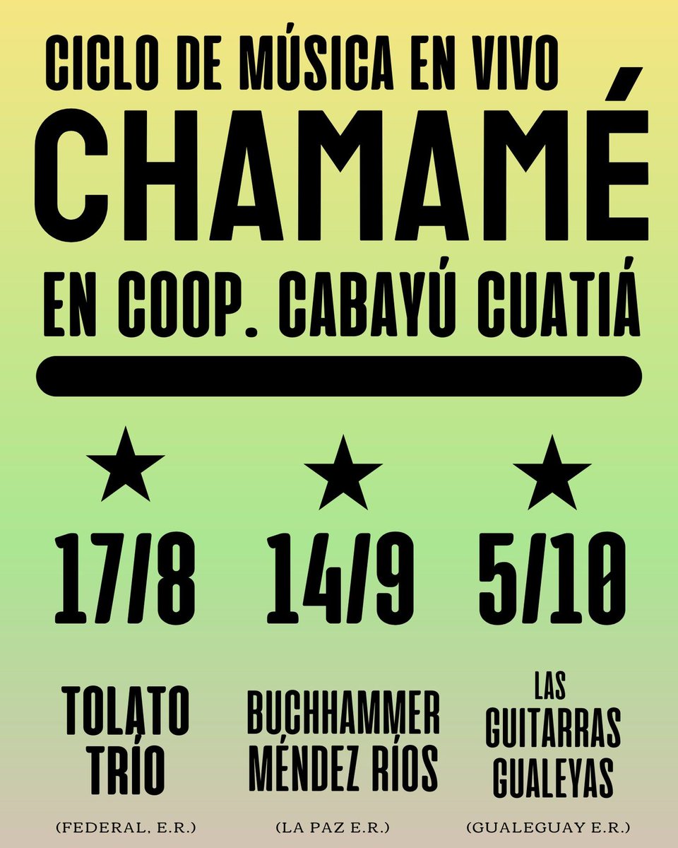 Ciclo de música en vivo #litoral #arte #cooperativas