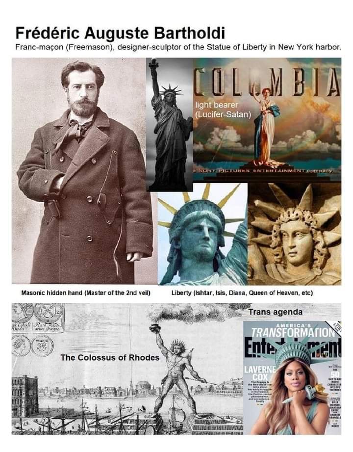 TruthFilez's tweet image. Designer of the Statue Of Liberty in New York 🗽 It is 3️⃣3️⃣ meters from feet to crown 

#mason
#hiddenhand
#lightbringer 
#statueofliberty