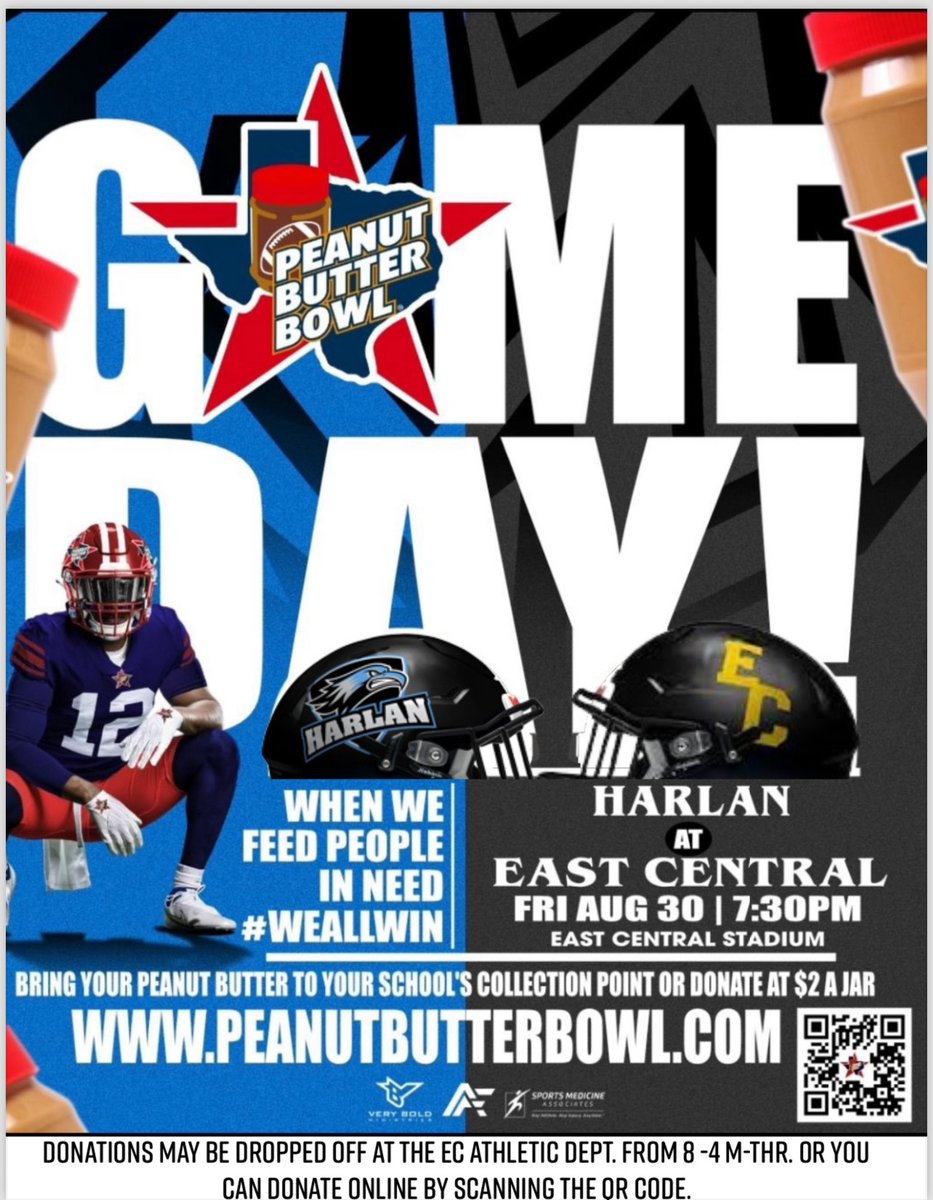 ECHS Hornet Athletics (@_ecathletics) on Twitter photo EC Football Peanut Bowl is here! Support our team by donating: 🟡Online via QR code 🟡Drop off at the EC Athletic office 🟡In person at the game Let's make this year unforgettable! <a href="/ECISDtweets/">East Central ISD</a> <a href="/ECHShornets/">ECHS</a> <a href="/_ECFootball/">EC Hornet Football</a> <a href="/ArriolaSuzette/">Suzette Arriola</a> <a href="/joehubb74/">Coach Hubb</a> <a href="/maggiwelham/">Coach Welham</a> EC Football Peanut Bowl is here! Support our team by donating: 🟡Online via QR code 🟡Drop off at the EC Athletic office 🟡In person at the game Let's make this year unforgettable! <a href="/ECISDtweets/">East Central ISD</a> <a href="/ECHShornets/">ECHS</a> <a href="/_ECFootball/">EC Hornet Football</a> <a href="/ArriolaSuzette/">Suzette Arriola</a> <a href="/joehubb74/">Coach Hubb</a> <a href="/maggiwelham/">Coach Welham</a>