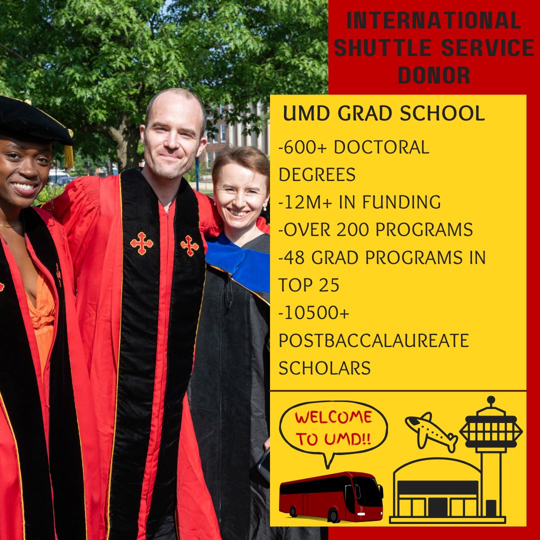Grateful to UMD Graduate School for their support of our International Shuttle Service! Your generosity ensured that our international students had reliable transportation when they needed it most. 🌍🚍 #GlobalTerps #UMDSupport