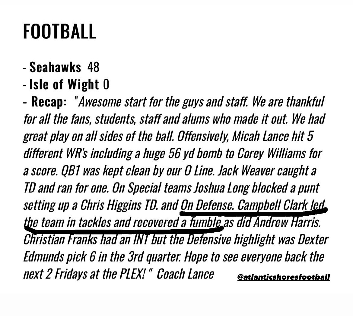 Campbell__Clark's tweet photo. @ShoresFootball https://t.co/pHHmPut8H1