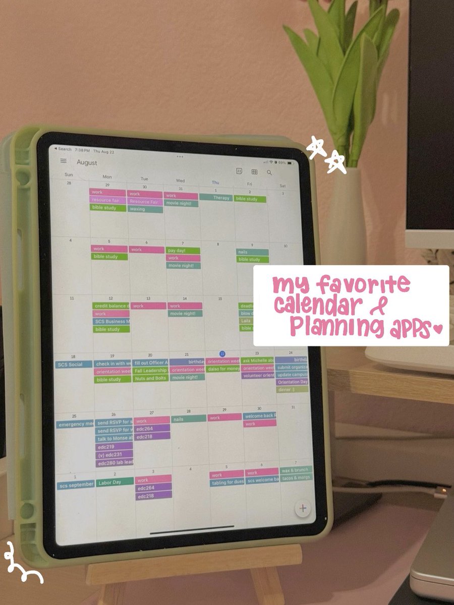 𐙚 my favorite calendar &amp; planning apps ! ⋆ ˚｡⋆୨୧˚
         ꒰ #studytwt ꒱ 
               ♡ / ↻  are appreciated  ! 

—★ a thread by <a href="/cozy_studies/">lani ♡</a> 
         ♡ ig: laniscafe