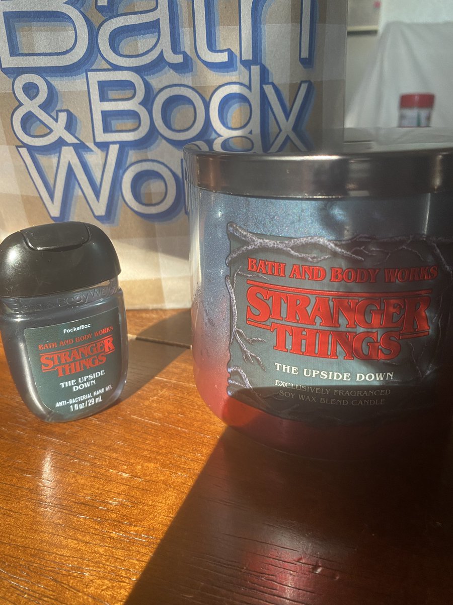 hypochondr14c's tweet photo. got a stranger things candle and hand sanitizer 😇😇 https://t.co/RhNgwbqUSK