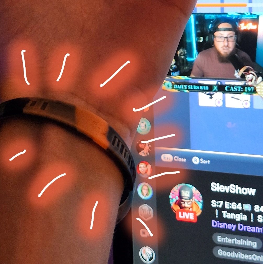 zackatk77's tweet photo. Imagine @SlevShow bracelets actually existing. 😆 Can't see it. #slev4partner https://t.co/1nBTsQntRM