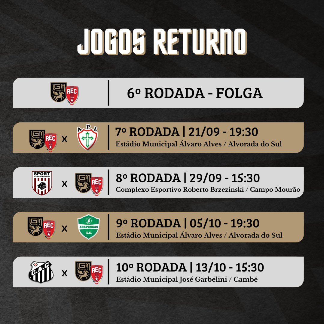 LGMFOOTBALL's tweet photo. 𝗨𝗠 𝗚𝗥𝗔𝗡𝗗𝗘 𝗗𝗘𝗦𝗔𝗙𝗜𝗢  ⚽️🏆⚜️

Confira a tabela da 3º Divisão do Campeonato Paranaense 2024, com os grupos e jogos da nossa equipe dentro desta grande competição em busca de brigar pelo acesso a próxima divisão. https://t.co/FwWYslj0CG