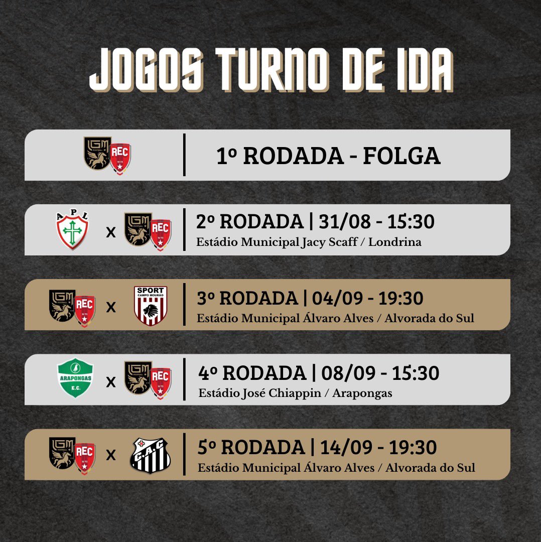 LGMFOOTBALL's tweet photo. 𝗨𝗠 𝗚𝗥𝗔𝗡𝗗𝗘 𝗗𝗘𝗦𝗔𝗙𝗜𝗢  ⚽️🏆⚜️

Confira a tabela da 3º Divisão do Campeonato Paranaense 2024, com os grupos e jogos da nossa equipe dentro desta grande competição em busca de brigar pelo acesso a próxima divisão. https://t.co/FwWYslj0CG