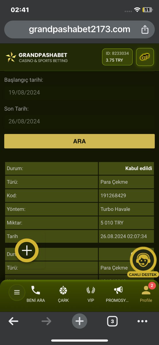 #grandpashabet  çekim paylaş