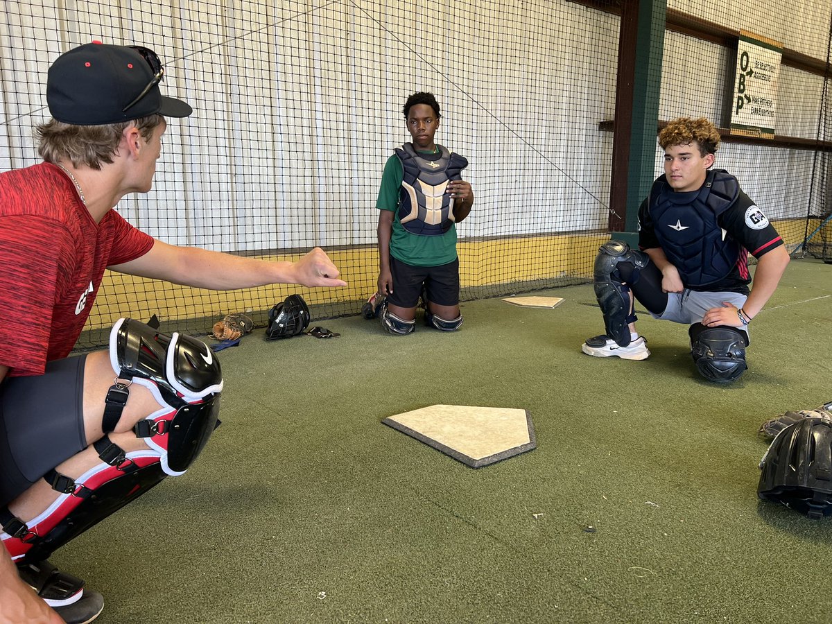 Thank you to former Grayson Ram and current University of Georgia Bulldog <a href="/BaseballUGA/">Georgia Baseball</a> catcher, Henry Hunter <a href="/HenryPHunter/">Henry Hunter</a> for conducting a catching clinic for a few of our current catchers!
#SomeoneIsAlwaysWatching
