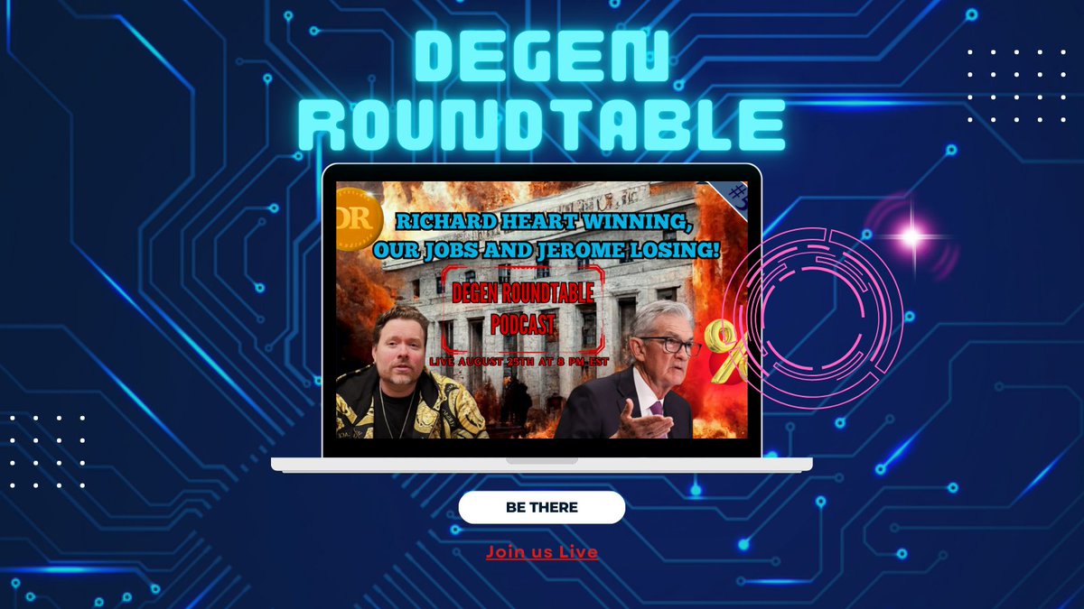 DegenRoundtable's tweet image. Live soon! Come join us to talk about all of the latest Crypto news!

youtube.com/live/YQkZDMxWC…

#podcast #youtubecontent #youtube #youtuber #livevideo #live #livestream #streamer #streaming #cryptocurrency #crypto #bitcoin #news