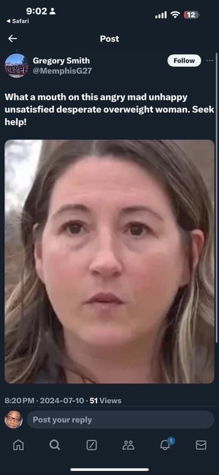 JuliePerTrips's tweet photo. @MemphisG27  won’t say it to my face though 🤣 #pussy https://t.co/rSnGfeuXfz