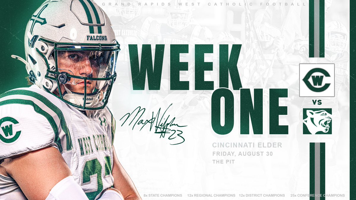 Week 1
West Catholic vs Cincinnati Elder

It’s Here…

#WeTheWest | #GRWCFootball