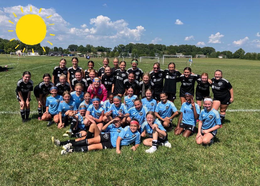 IndianaImpactSC's tweet photo. The 2012 Girls and the 2013 Girls met for a friendly today at Sugar Creek under the HOT HOT sun. Great time and lots of good soccer from both sides.
#Sisterhood
#LadyImpact https://t.co/MqRvZ0kDjp