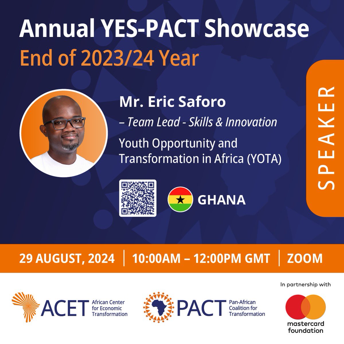 You are invited to register and attend the upcoming YES-PACT Annual Showcase, taking place on August 29th, 2024, from 10:00 AM to 12:00 PM GMT. 

This event marks the successful completion of Phase II of the YES-PACT Project and will highlight the progress made by our members...