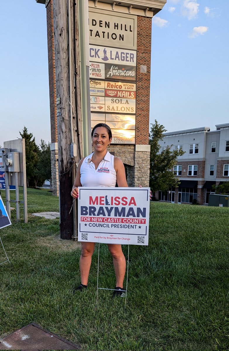 Signs have arrived! I'm your Republican candidate for New Castle County Council President. Vote Melissa Brayman in the November 5th general election.