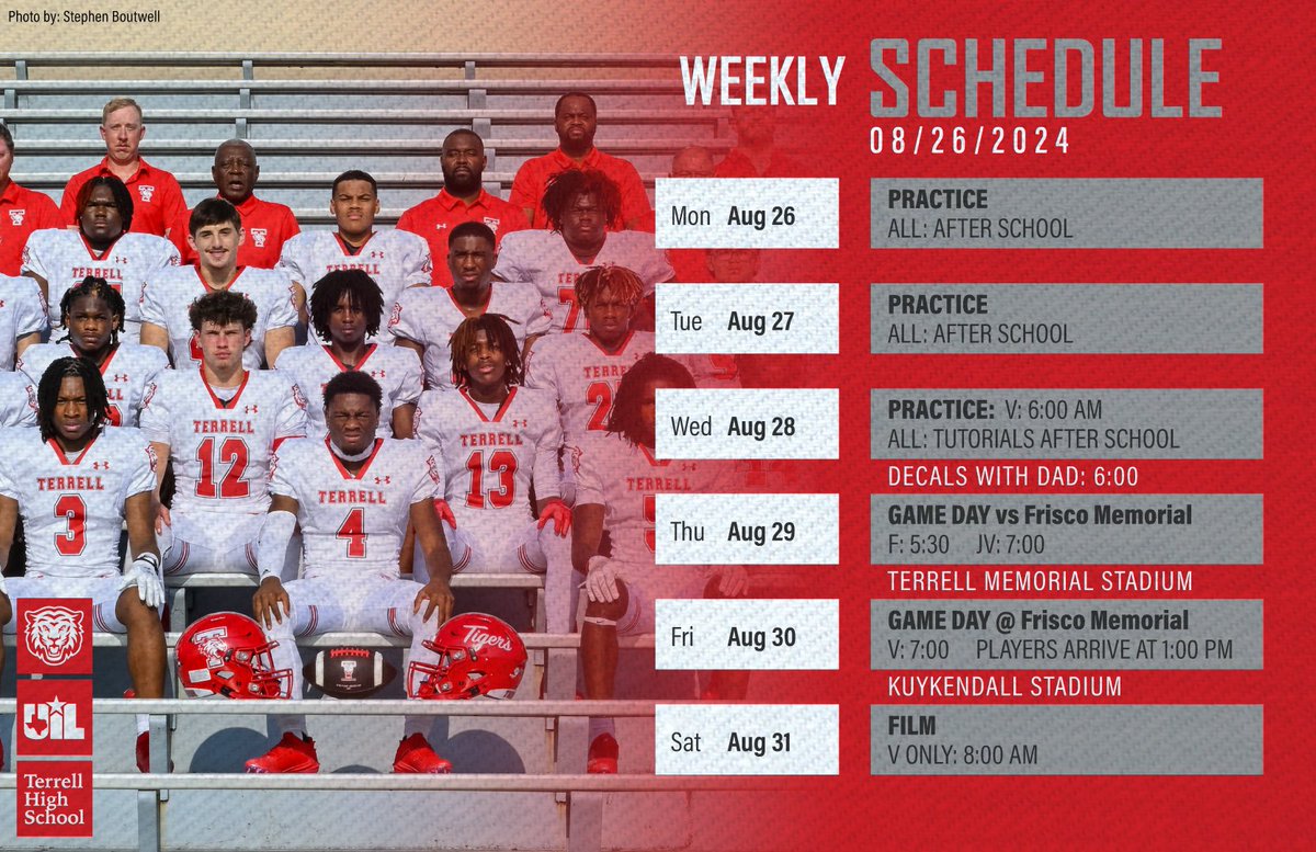 TerrellTigerFB's tweet photo. This week!

#TigerTOUGH🐅 
#ba🐅 
#TTP 
#RTT https://t.co/LuwCs8Egx8