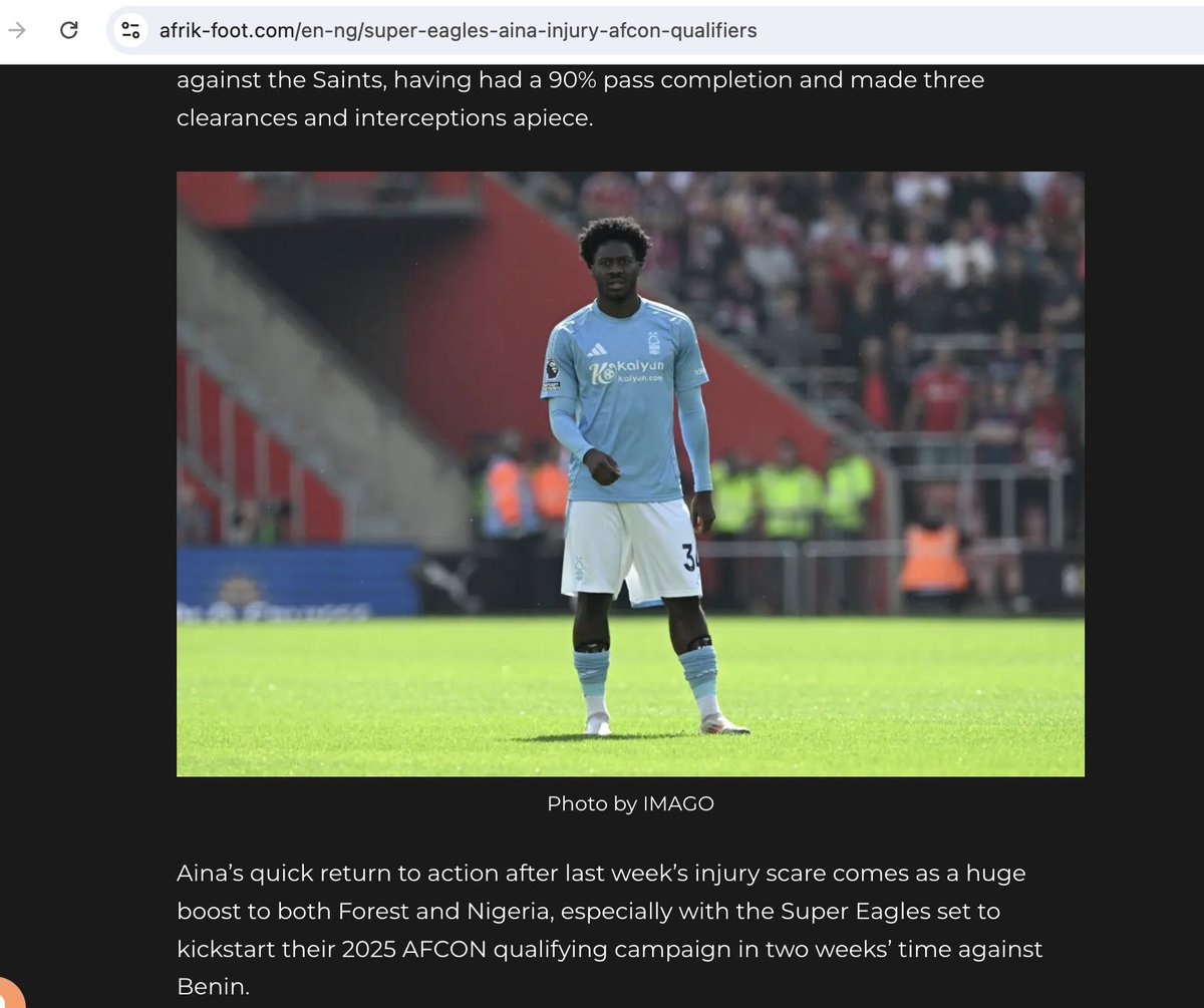 GrahamHuntPhoto's tweet photo. Two of my pics used on Mail Online and two used on the Afrik-foot website from the Southampton v Nottingham Forest match on Saturday in the #PremierLeague via @ProSportsImages - #Football #SOUFOR #news https://t.co/GFnmi5jrct