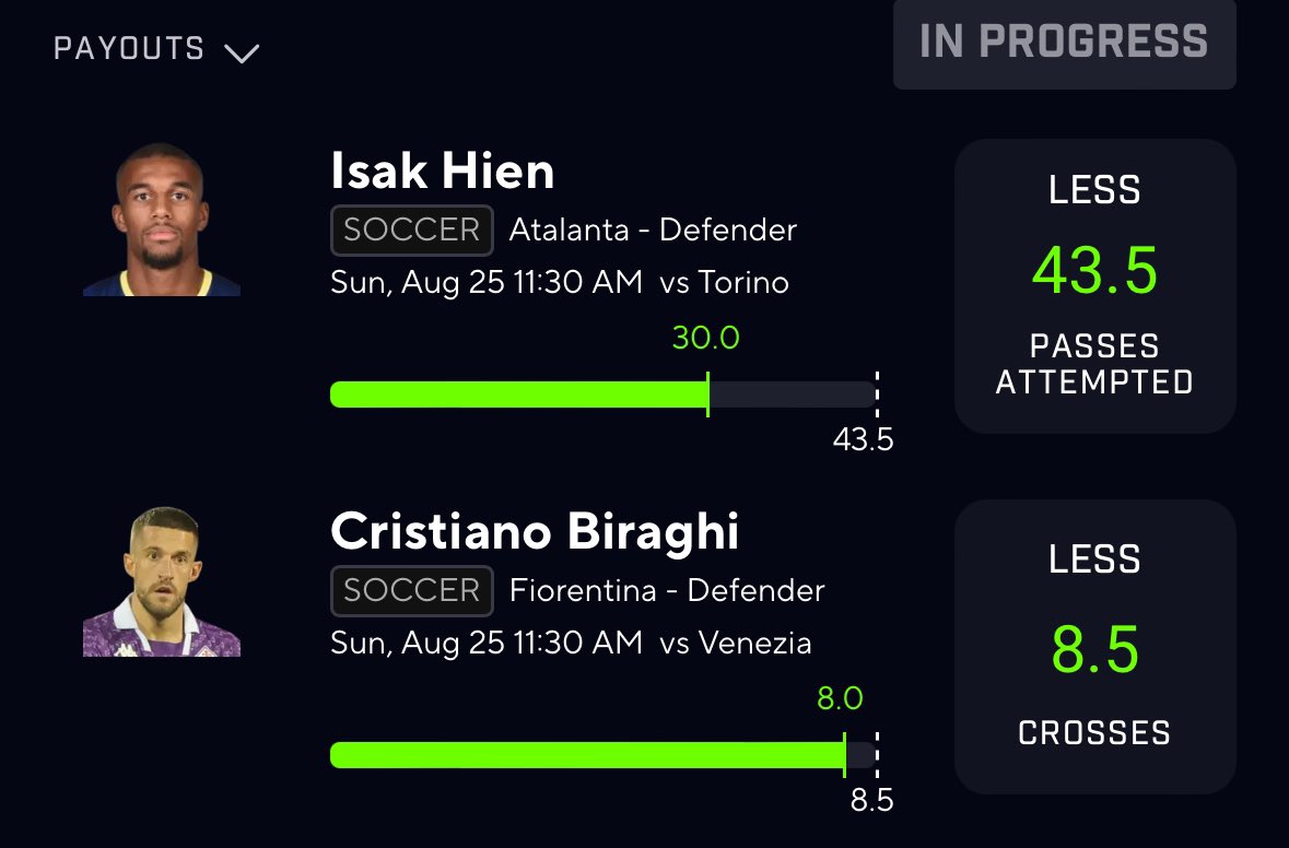 BagChaser274's tweet photo. Cash these 2 with the soccer 🐐 @menobets , like this up if you want slips for tomorrow!🙏⚽️☘️

#prizepicks #GambingTwitter https://t.co/Mamaj0HydV
