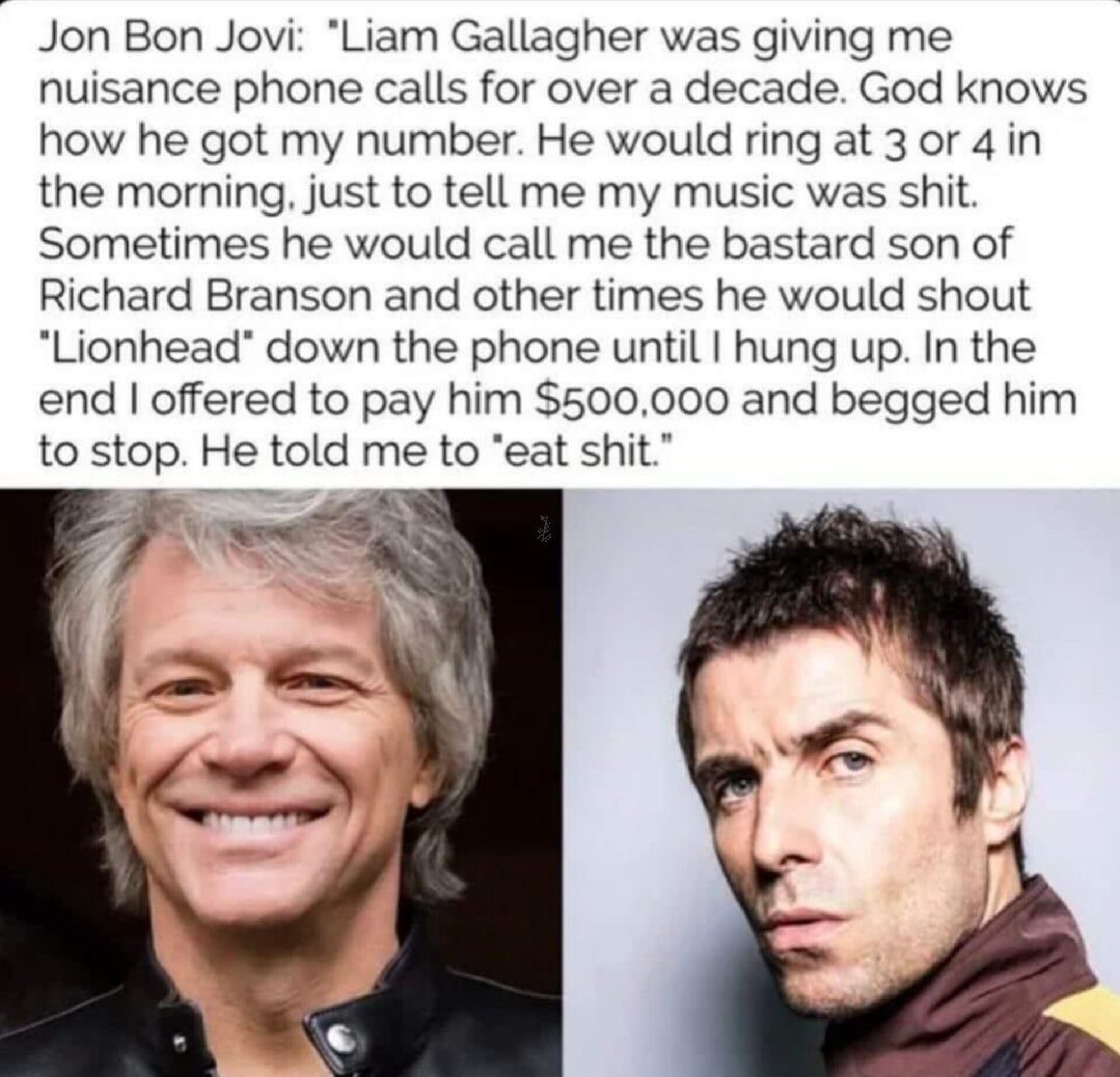 @gortoshay1 No, this is the funniest Oasis story.