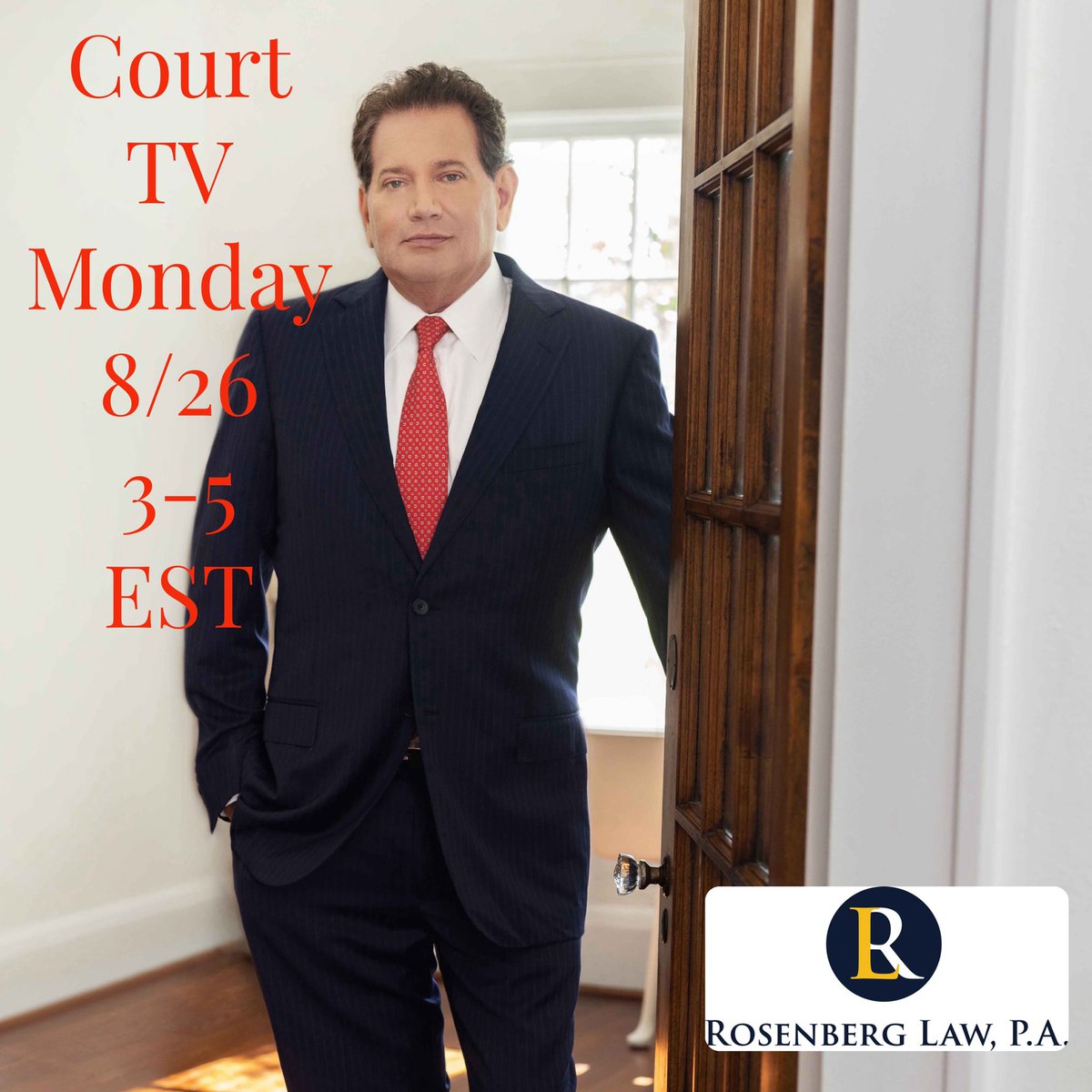 FLHealthLaw's tweet photo. I will be appearing as a Guest Legal Commentator Monday Aug 26 from 3-5 pm EST talking about trending cases #trendingcases #CourtTV #court #trial #telles #youngthug #rico #attorney #lawyer #superlawyer #topattorney https://t.co/1SstPKP4XS