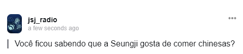 jsj_radio's tweet photo. O QUÊ? 😂 @jsj_seungji querida, um typo seu rendeu assunto, viu! https://t.co/SAVfEicLDJ