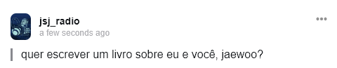 jsj_radio's tweet photo. Eu achei romântico… Massss, e aí @jsj_jaewoo, o que me diz? https://t.co/abaoQ4v6Hl