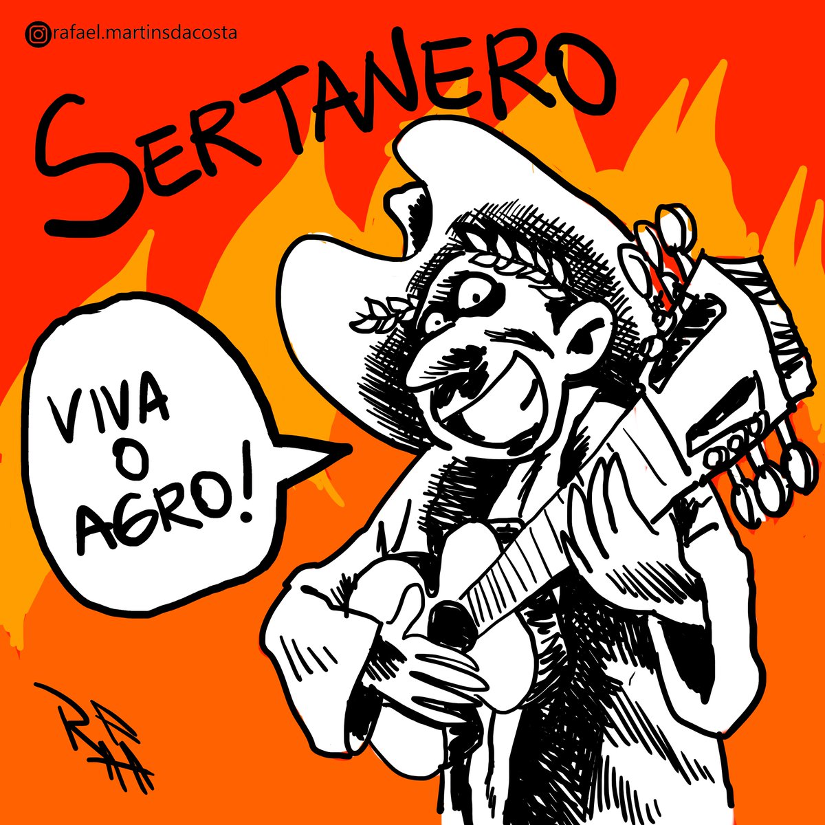 Sertanejo latifundiário, também conhecido como sertanejo incendiário. #agro #queimadasbrasil #sertanejo