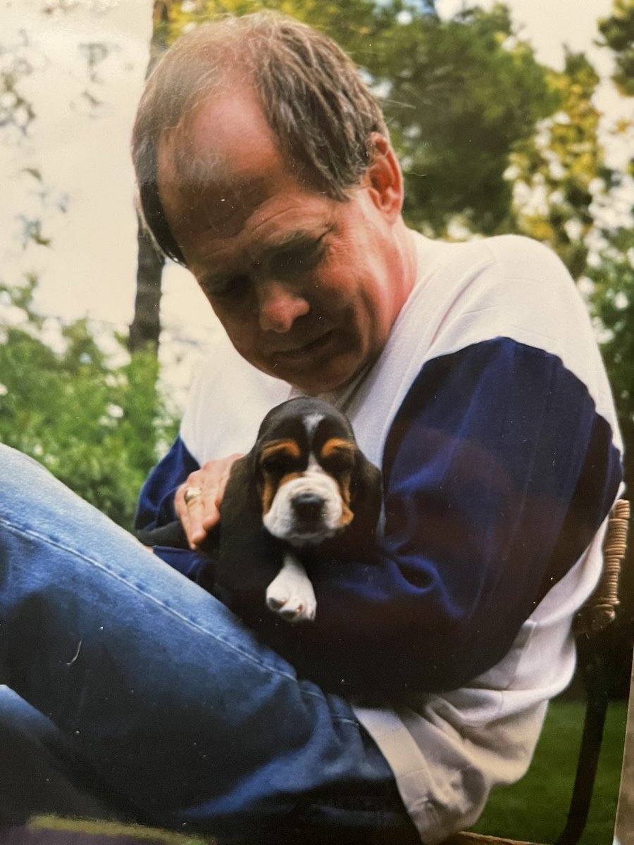 Gusterbear's tweet photo. This is Kid. I’m having a hard time with grief today. I can’t stand the thought of my dad being forgotten so here are pictures of him. His name was Tom Bowen and he was a good man and a wonderful father. https://t.co/hZCuuzTejI