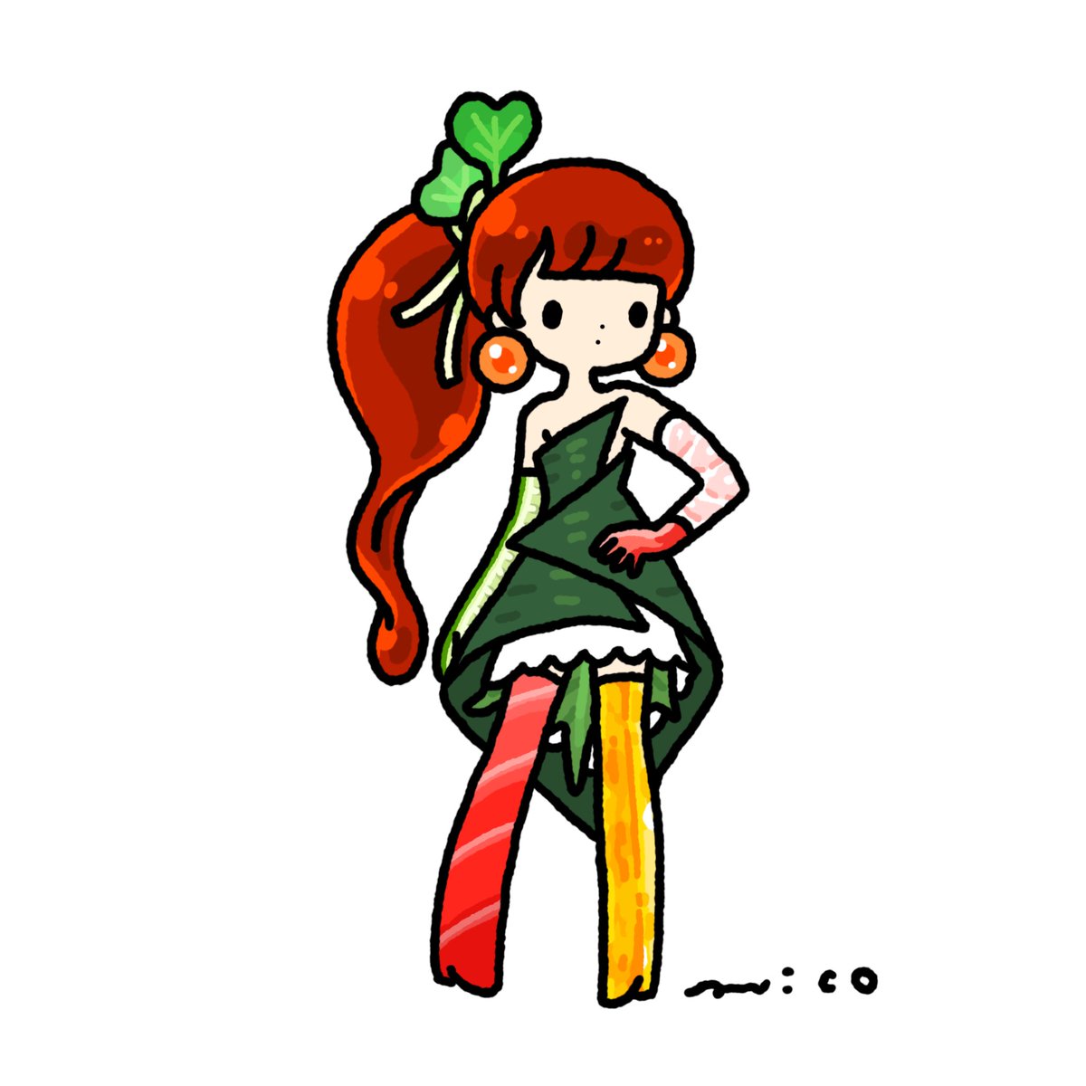「Sushi roll  #今日は何の日#手巻寿司の日 」|paricoのイラスト