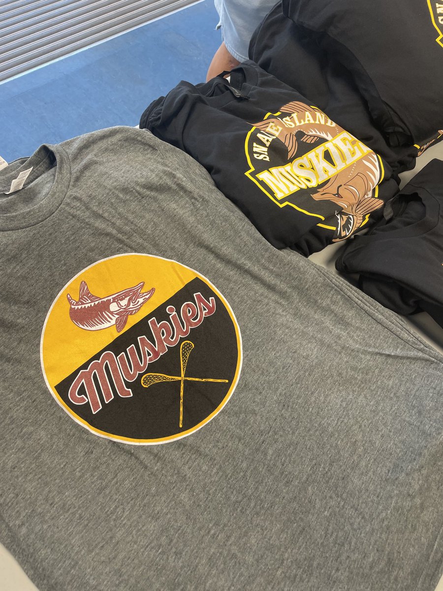 We have Muskies shirts for sale at the Ladner Leisure Center. Stop by the tables in the lobby and see Walter.