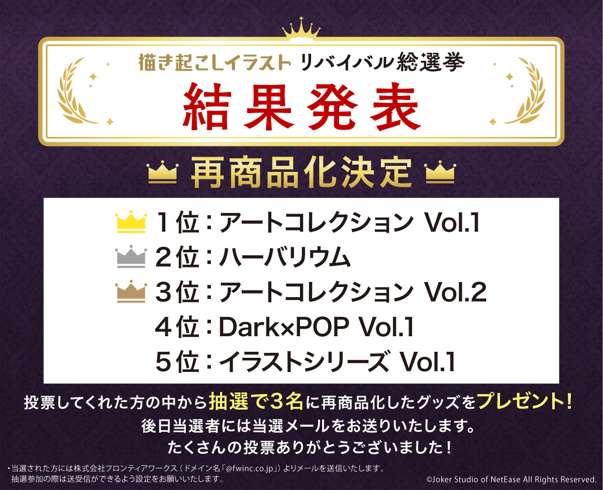 IdentityV リバイバル総選挙』結果発表！? 再商品化の続報はこちらの 