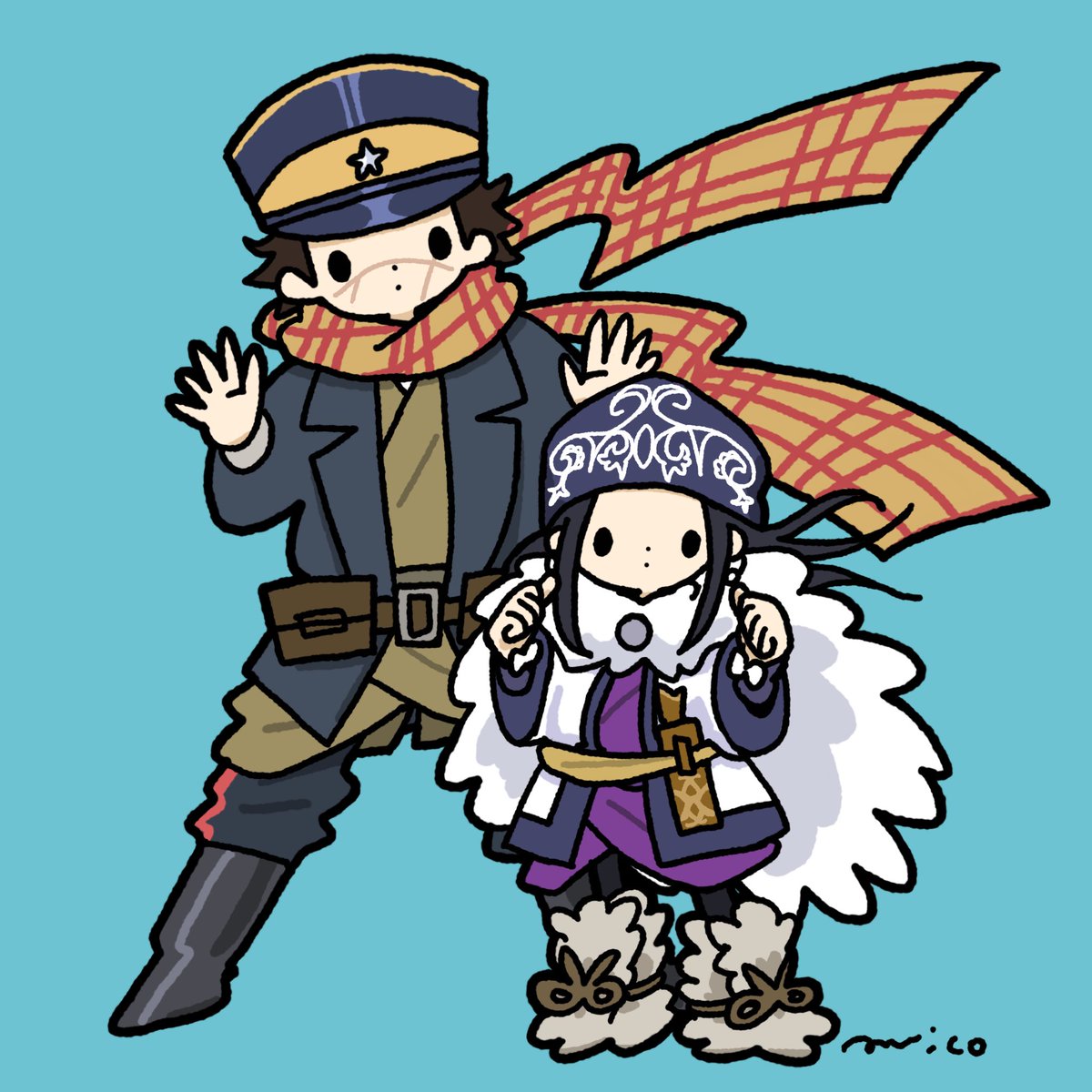 アシㇼパ ,杉元佐一 「GOLDEN KAMUY     #ゴールデンカムイ #fanart  (202」|paricoのイラスト