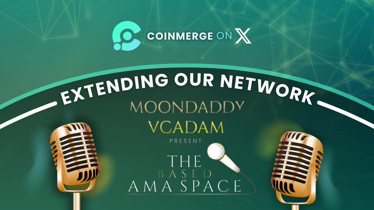 coinmerge's tweet image. We at CoinMerge are thrilled to share some exciting news! 🎉 

We have officially expanded our network by onboarding @thebasedAMA  under the #CoinMerge brand.

Led by the dynamic duo of DeFi legends, @VCAdam_eth and @RameelTv - these engaging spaces will not only elevate…