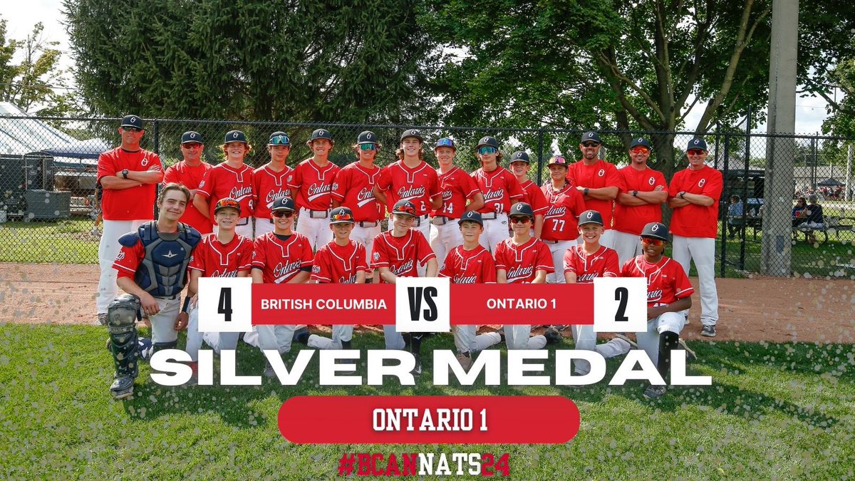 Baseball Canada National Championships (@baseballcannats) on Twitter photo That’s a wrap from the 13U National Championships!
<a href="/Baseball_BC/">Baseball BC 🇨🇦</a> come out on top🏆🇨🇦 and <a href="/BaseballOntario/">Baseball Ontario</a> takes home the silver!🥈
Congratulations to everyone who participated this weekend!
#BaseballCanada | #BCanNats24 That’s a wrap from the 13U National Championships!
<a href="/Baseball_BC/">Baseball BC 🇨🇦</a> come out on top🏆🇨🇦 and <a href="/BaseballOntario/">Baseball Ontario</a> takes home the silver!🥈
Congratulations to everyone who participated this weekend!
#BaseballCanada | #BCanNats24