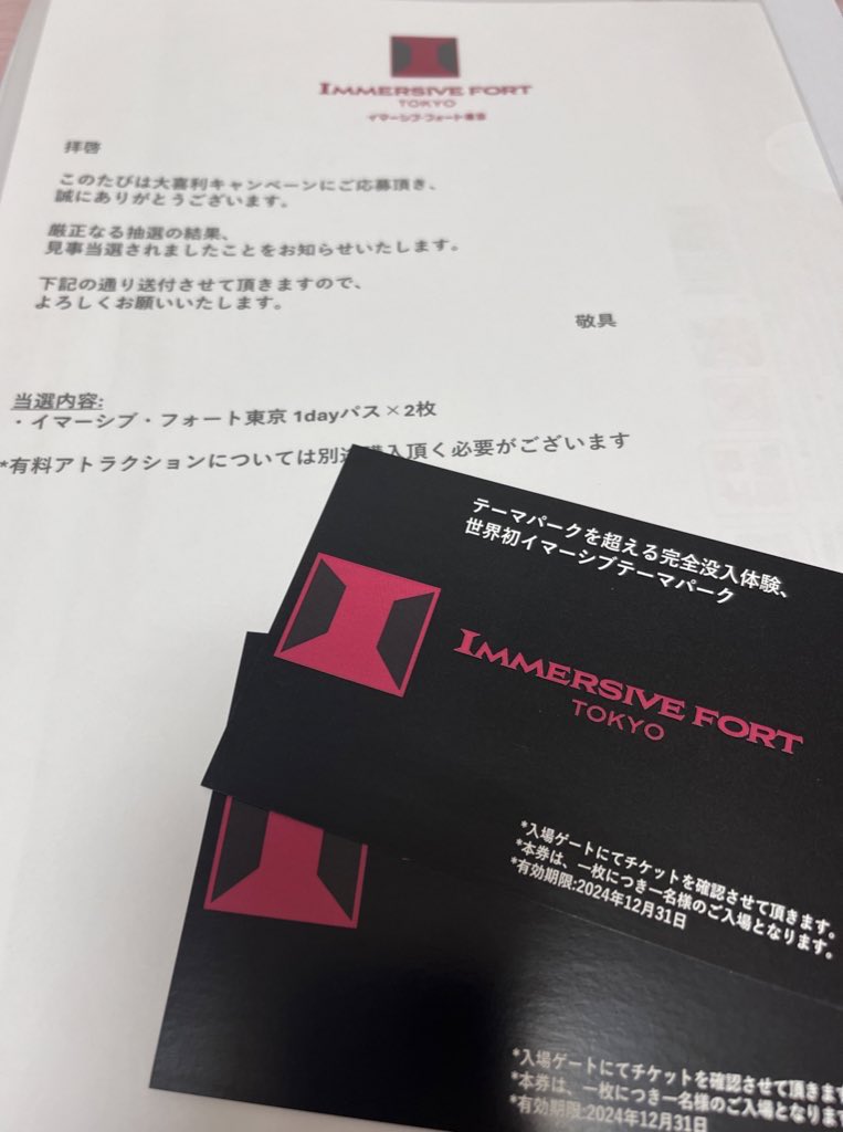 イマーシブフォート 1DAYチケット2枚 まころん on X