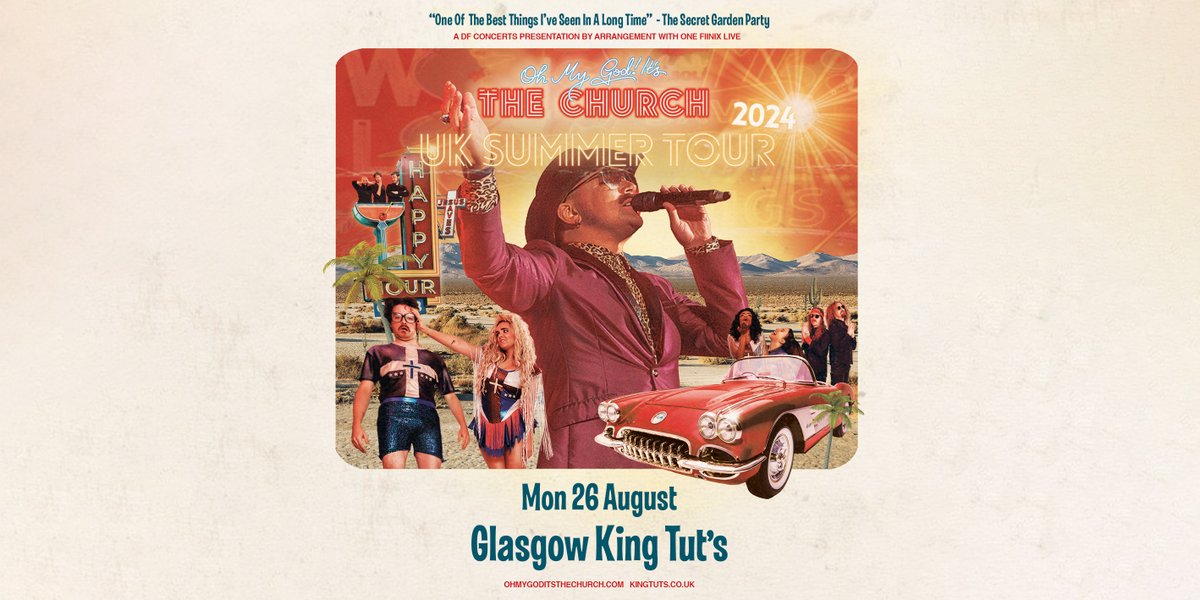 Glasgow! Tonight you've got <a href="/OMGitsTheChurch/">Oh My God! It's The Church</a> Oh My God! It's The Church at our Venue of the Week <a href="/kingtuts/">King Tut's Wah Wah Hut</a> - last chance for tickets here &gt;&gt;  allgigs.co.uk/view/artist/83…