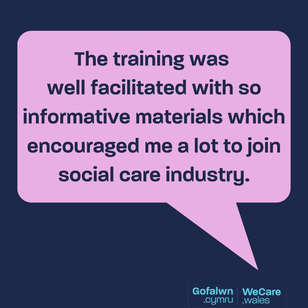 WeCareWales's tweet photo. Are you considering working in social care? Need to gain skills and understanding of the roles available?🤔

The Introduction to social care is a three-day programme available for anyone living in Wales.

To find out our next availability dates visit➡️ https://t.co/AuGZVQb7dt https://t.co/7Ojrdw3Fuc