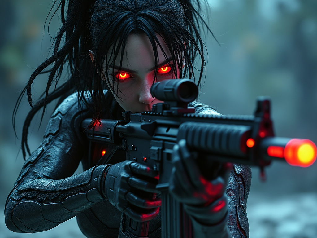 dainiusex7's tweet photo. QT your Yellow and Black art
"Hunter in the Shadows: Precision Redefined"
#LethalFocus #CyberAssassin #AIart #AIArtwork #AIイラスト https://t.co/eOq2M4a0hB