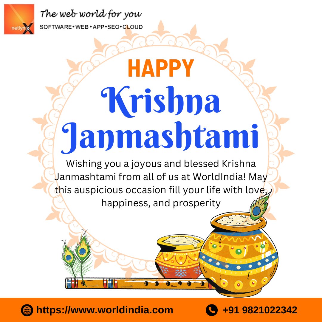 wrldindia's tweet photo. Happy Krishna Janmashtami to all celebrating! Let's revel in the joy of Lord Krishna's birth and the eternal teachings of love and wisdom. Wishing you all a blessed and joyous celebration from all of us!
.
.
.
#WorldIndia #KrishnaJanmashtami #Celebration #FestivalOfLights https://t.co/gAsCuK8aHU