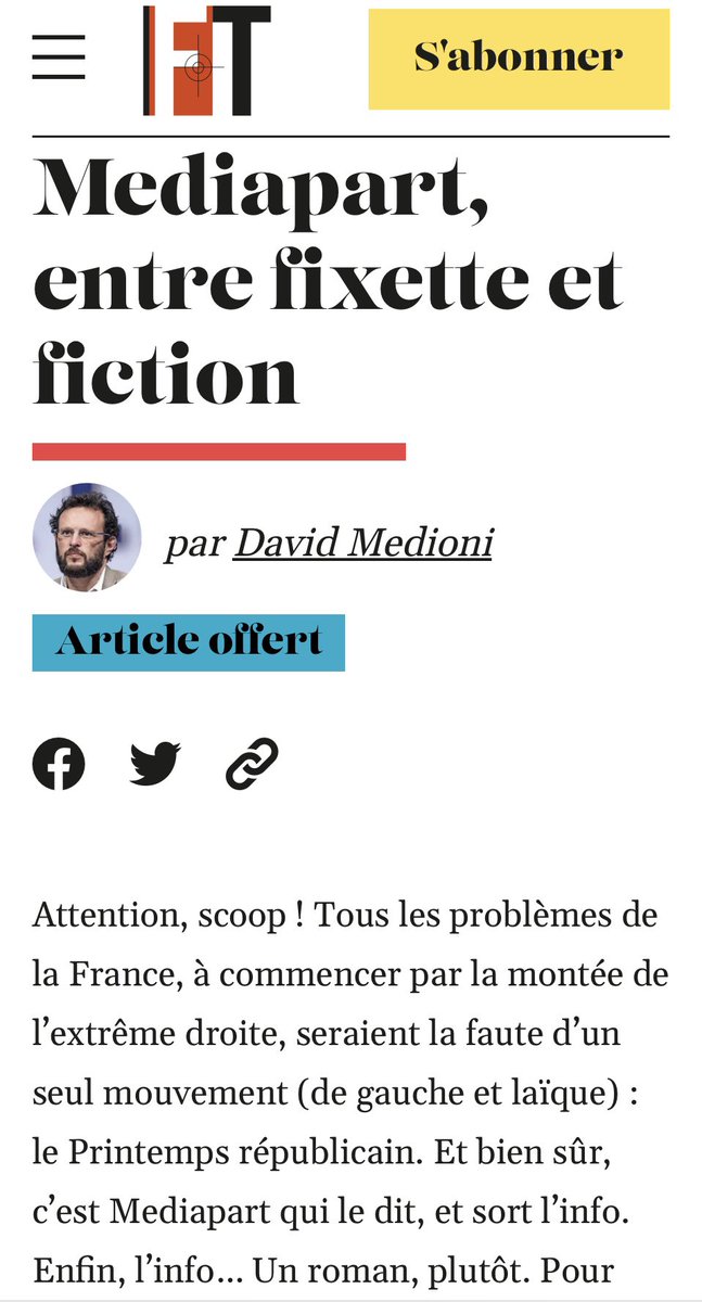 Caroline Fourest (@carolinefourest) on Twitter photo Ainsi donc un admirateur de Houellebecq accuse #Charlie et ceux qui rĂ©sistent Ă lâintĂ©grisme et Ă lâantisĂ©mitisme de trahir la gauche. Comique mais on a lâhabitude. En revanche, un roman tissĂ© de fantasmes et de procĂšs de Moscou nâest pas une enquĂȘte.đ
đïž franc-tireur.fr/mediapart-entr⊠Ainsi donc un admirateur de Houellebecq accuse #Charlie et ceux qui rĂ©sistent Ă lâintĂ©grisme et Ă lâantisĂ©mitisme de trahir la gauche. Comique mais on a lâhabitude. En revanche, un roman tissĂ© de fantasmes et de procĂšs de Moscou nâest pas une enquĂȘte.đ
đïž franc-tireur.fr/mediapart-entrâŠ