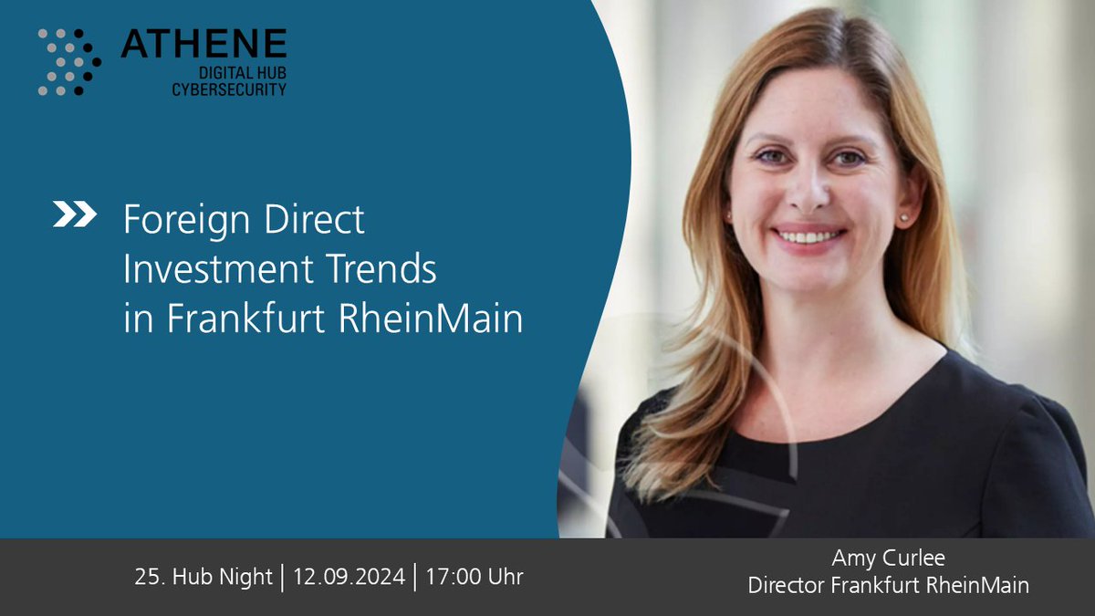 ATHENE Digital Hub Cybersecurity (@dig_hub_cysec) on Twitter photo Seid ihr schon für unsere Hub Night angemeldet? Bei unserer 25. Hub Night haben wir das Vergnügen, Amy Curlee als Sprecherin begrüßen zu dürfen. 
Meldet euch jetzt an und seid dabei:  athene-center.de/aktuelles/vera… Seid ihr schon für unsere Hub Night angemeldet? Bei unserer 25. Hub Night haben wir das Vergnügen, Amy Curlee als Sprecherin begrüßen zu dürfen. 
Meldet euch jetzt an und seid dabei:  athene-center.de/aktuelles/vera…