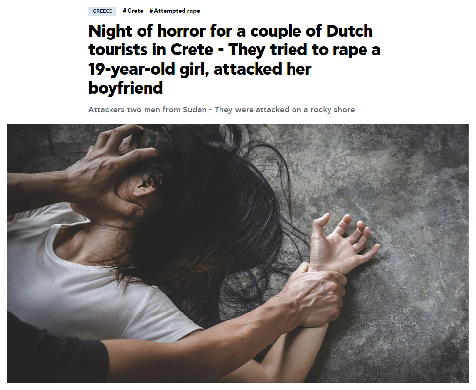 SanderSassen's tweet photo. Ook op vakantie bent u inmiddels niet meer veilig! Op het Griekse eiland Kreta probeerden asielzoekers een 19-jarige Nederlandse toeriste te verkrachten terwijl haar vriend belaagd werd.

#asielzoekers #asielcrisis #verkrachting 
Bron: https://t.co/P6tvhF1A1w https://t.co/hFe6iP9fsg