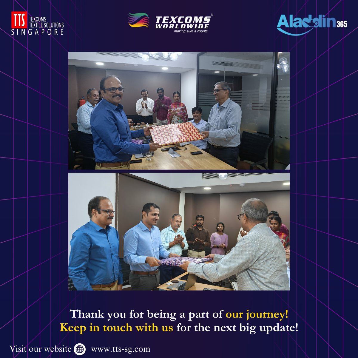 Thanks for joining our 'AI Solutions for Textile Revolutions' webinar! 🌟 Special thanks to our experts: Mr. Amitharaj Thettraravu Kumar, Mr. Harsha Vardhan, and Mr. Mohankumar Ramaswamy for their insights. 🙌 

#AIWebinar #TextileInnovation #TexcomsWorldwide