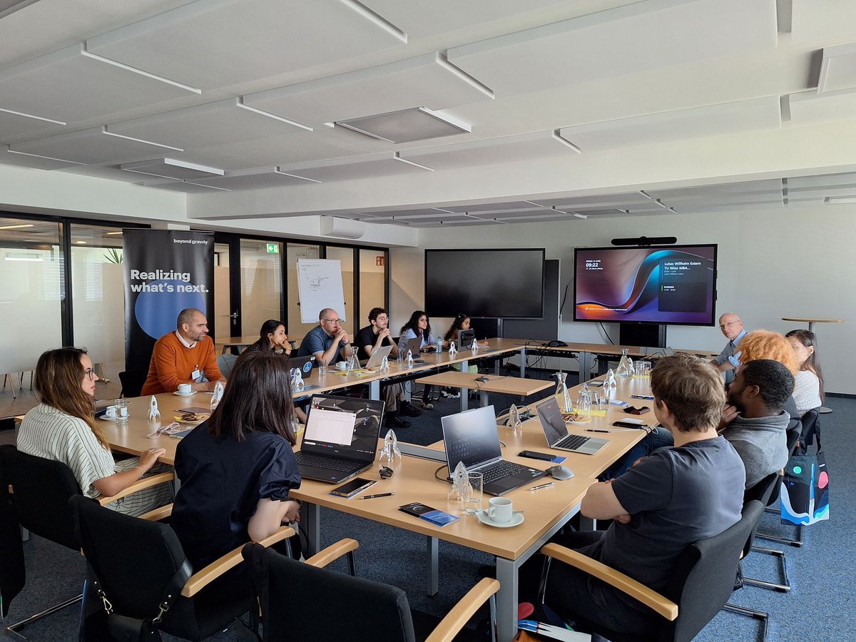 tuwien_ace's tweet photo. Our Space Architecture MBA students took a closer look at space tech at Beyond Gravity Austria! From satellite innovations to hands-on learning in state-of-the-art facilities, it was a journey to the stars. 🌟 https://t.co/9L1Z4y8mWj
#SpaceTech #BeyondGravity #SatelliteTech https://t.co/TcmHTN0mpa