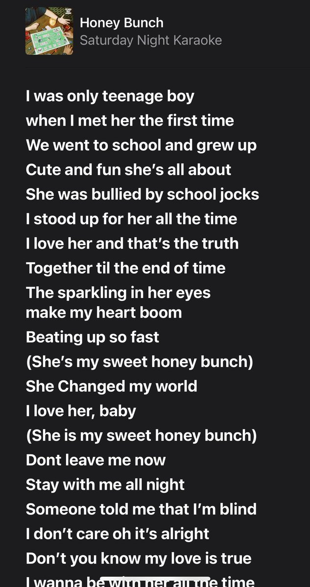 Saturday Night Karaokeの新しいアルバム、ハニーバンチ胸熱。クレジットにもリッチーさん発見。歌詞は合ってるか不明。

music.apple.com/jp/album/life/…