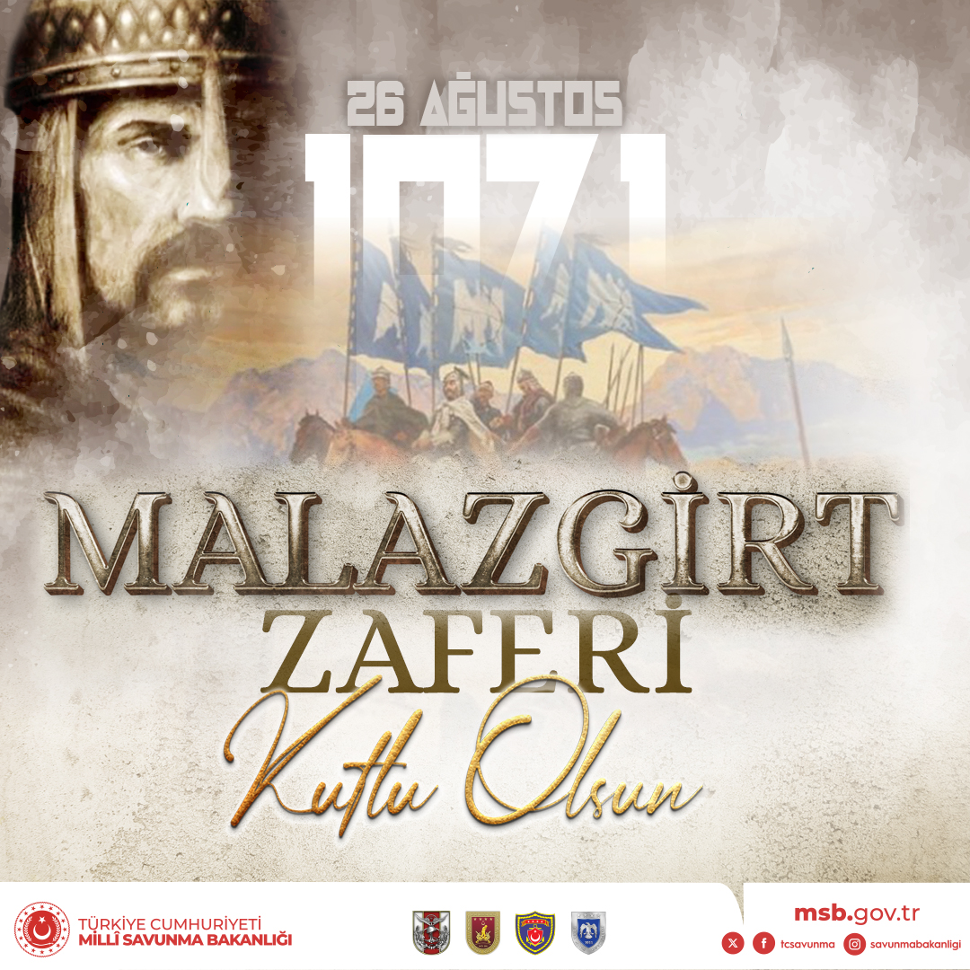953 yıl önce kazandığımız, Anadolu’nun kapılarını bizlere açan Malazgirt Zaferimiz kutlu olsun! Bu zaferi bizlere kazandıran Sultan Alparslan başta olmak üzere kahraman ecdadımızı rahmet, minnet ve saygıyla anıyoruz.