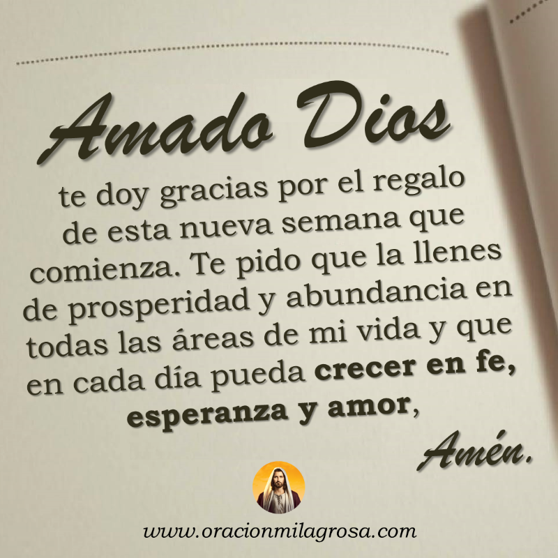oracion_milagro's tweet photo. ORACIÓN PARA UNA SEMANA DE PROSPERIDAD Y ABUNDANCIA: Haz esta oración para dar gracias a DIOS por esta semana que empieza, ofrécele al Señor todos tus planes y pídele que te ayude a vivir una semana de salud, conquistas y bienestar.

Haz esta oración en: https://t.co/KgMXrAgchM